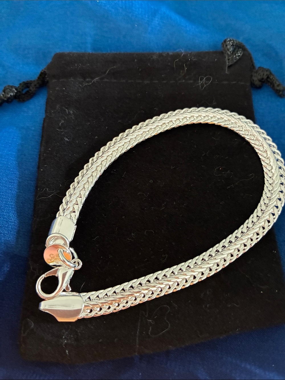 925 Sterling Silver Flat Snake Chain Bracelet - Silver
